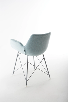 NITA A TRC - Fabric chair with armrests and metal legs by SOFTLINE 1979 - view 3